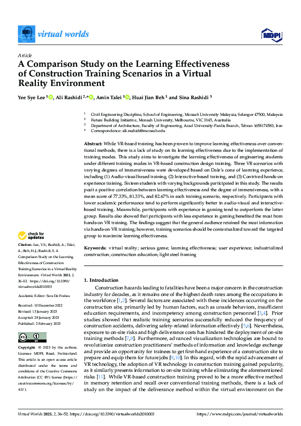 (PDF) A Comparison Study on the Learning Effectiveness of Construction ...