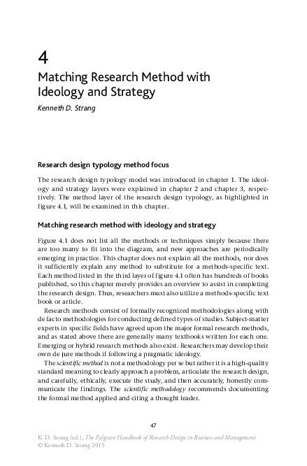 (PDF) Matching Research Method with Ideology and Strategy