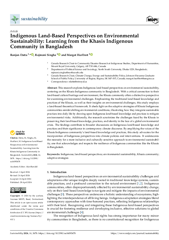 (PDF) Indigenous Land-Based Perspectives on Environmental ...