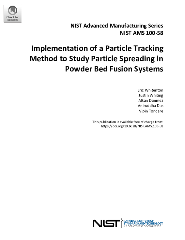 (PDF) Implementation of a Particle Tracking Method to Study Particle ...
