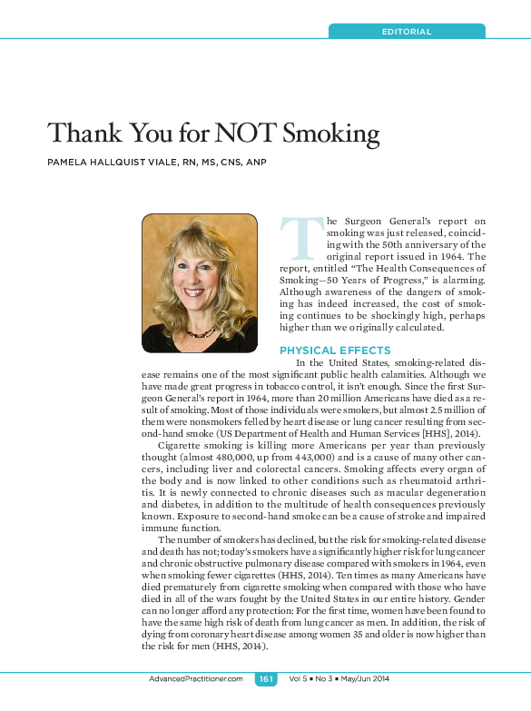 (PDF) Thank you for not smoking