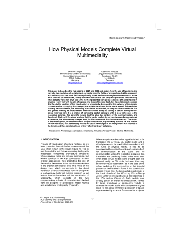 (PDF) How Physical Models Complete Virtual Multimediality | Catherine ...