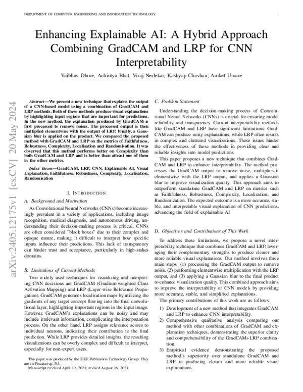(PDF) Enhancing Explainable AI: A Hybrid Approach Combining GradCAM and ...
