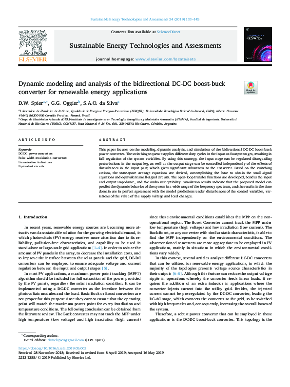 (PDF) Dynamic modeling and analysis of the bidirectional DC-DC boost ...