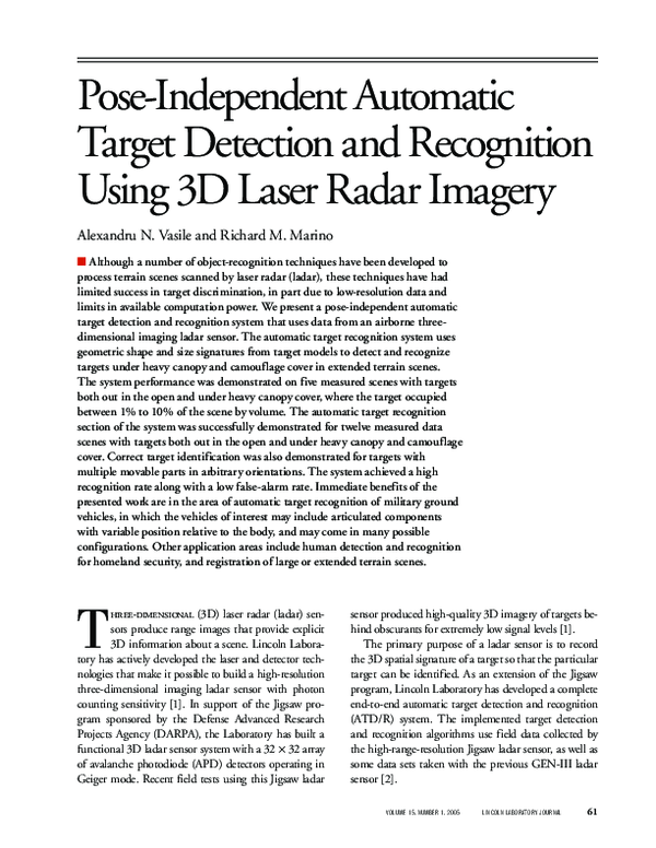 (PDF) Pose-Independent Automatic Target Detection and Recognition Using ...