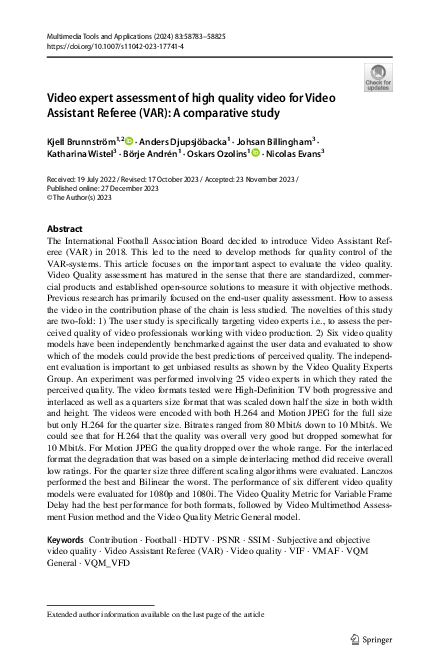 (PDF) Video expert assessment of high quality video for Video Assistant ...