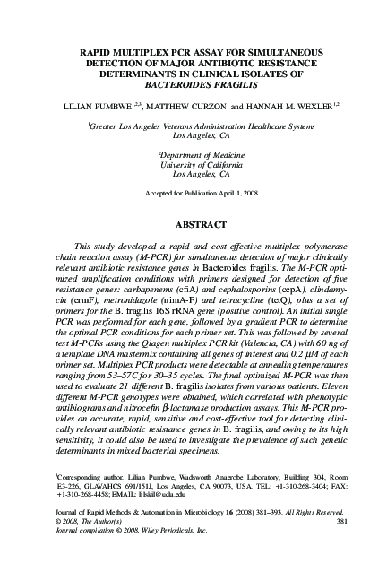 (PDF) Rapid Multiplex PCR Assay for Simultaneous Detection of Major ...