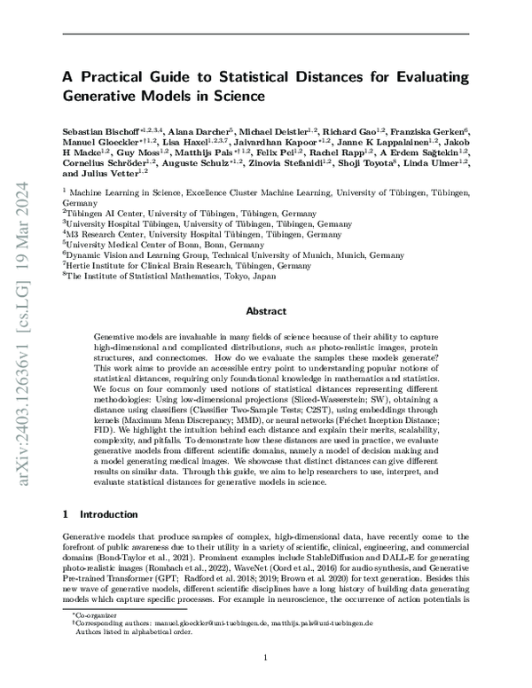 (PDF) A Practical Guide to Statistical Distances for Evaluating ...