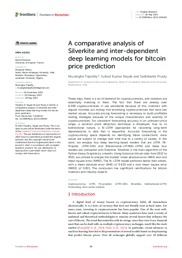 (PDF) A comparative analysis of Silverkite and inter-dependent deep ...