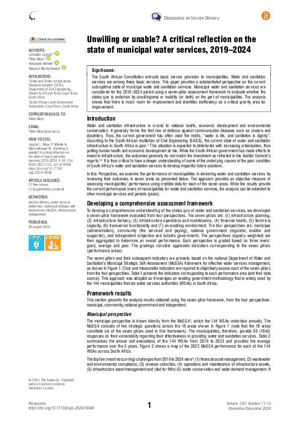 (PDF) Unwilling or unable? A critical reflection on the state of ...