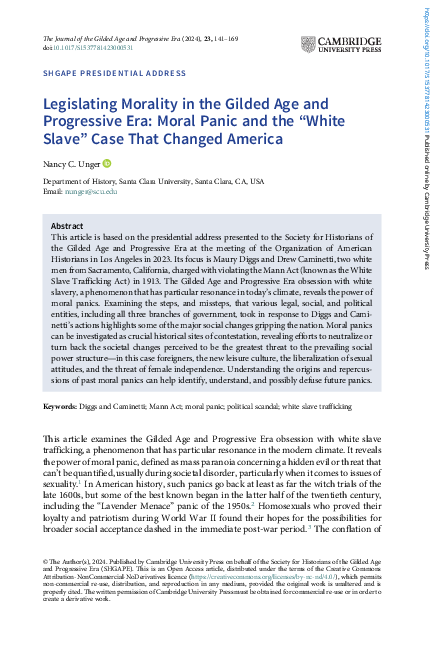(PDF) Legislating Morality in the Gilded Age and Progressive Era: Moral ...