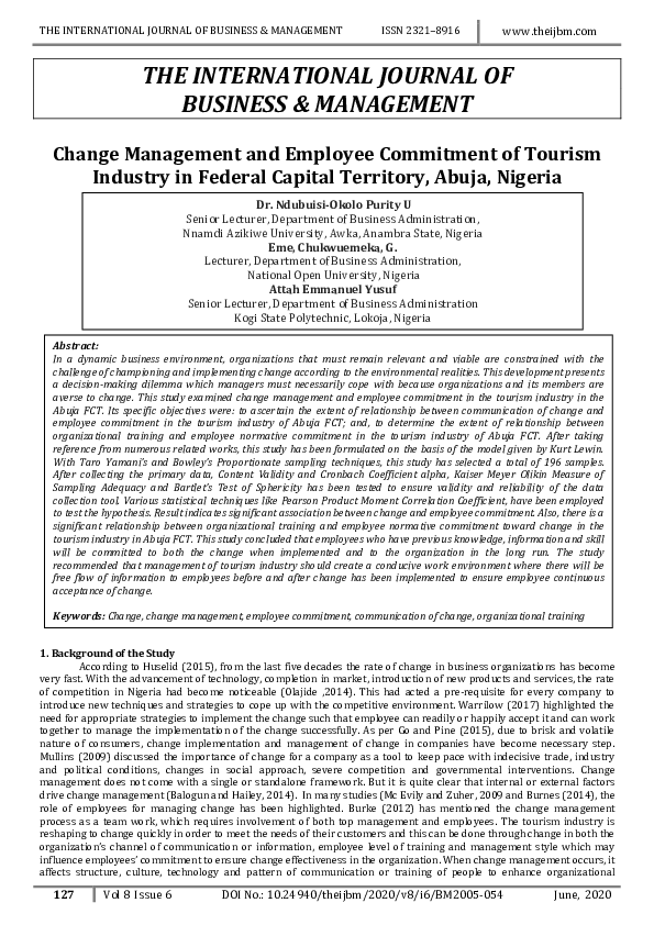 (PDF) THE INTERNATIONAL JOURNAL OF BUSINESS & MANAGEMENT