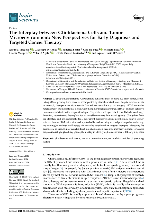 (PDF) The Interplay between Glioblastoma Cells and Tumor ...