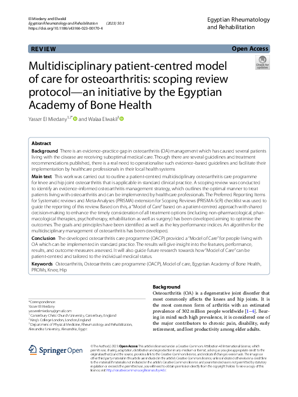 (PDF) Multidisciplinary patient-centred model of care for ...