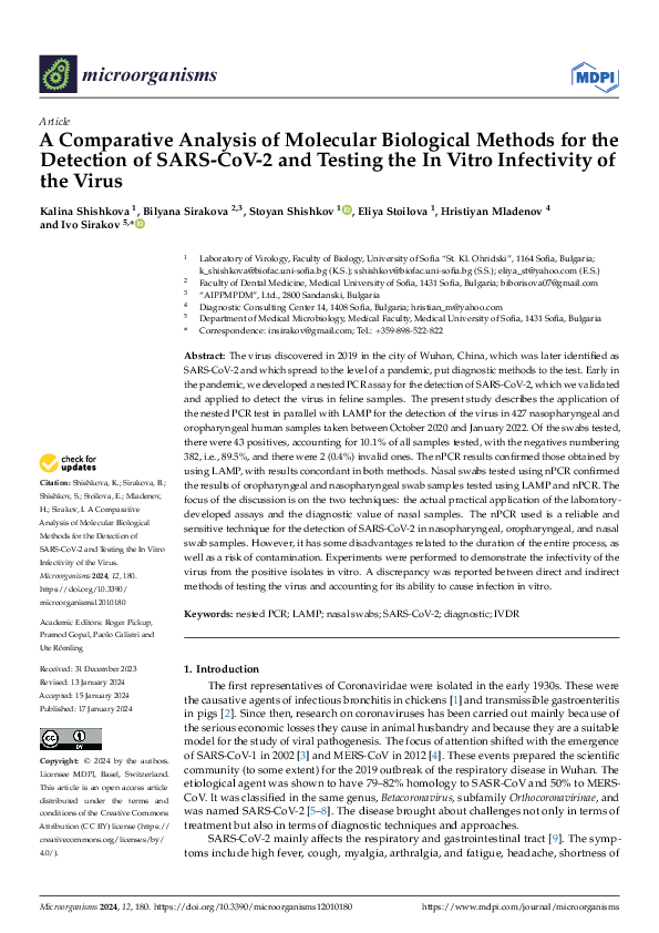 (PDF) A Comparative Analysis of Molecular Biological Methods for the ...