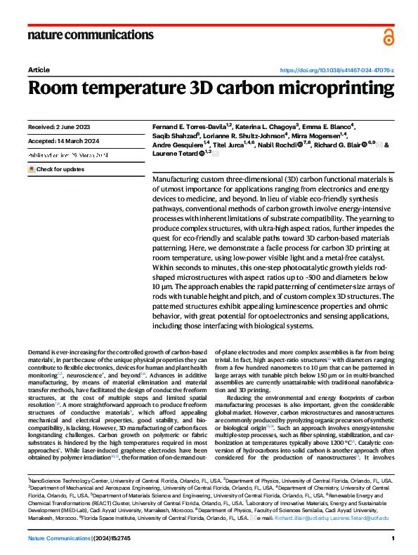 (PDF) Room temperature 3D carbon microprinting