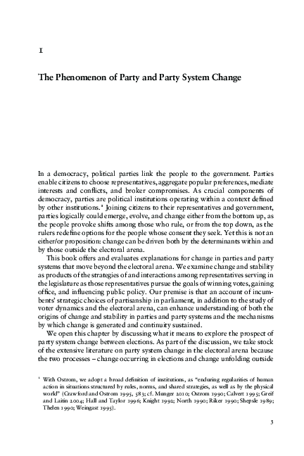 (PDF) Party System Change in Legislatures Worldwide: Moving Outside the ...