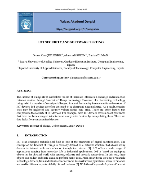 (PDF) Iot Security and Software Testing