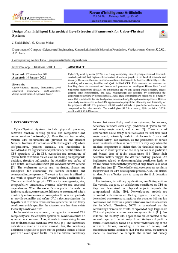 (PDF) Design of an Intelligent Hierarchical Level Structural Framework ...