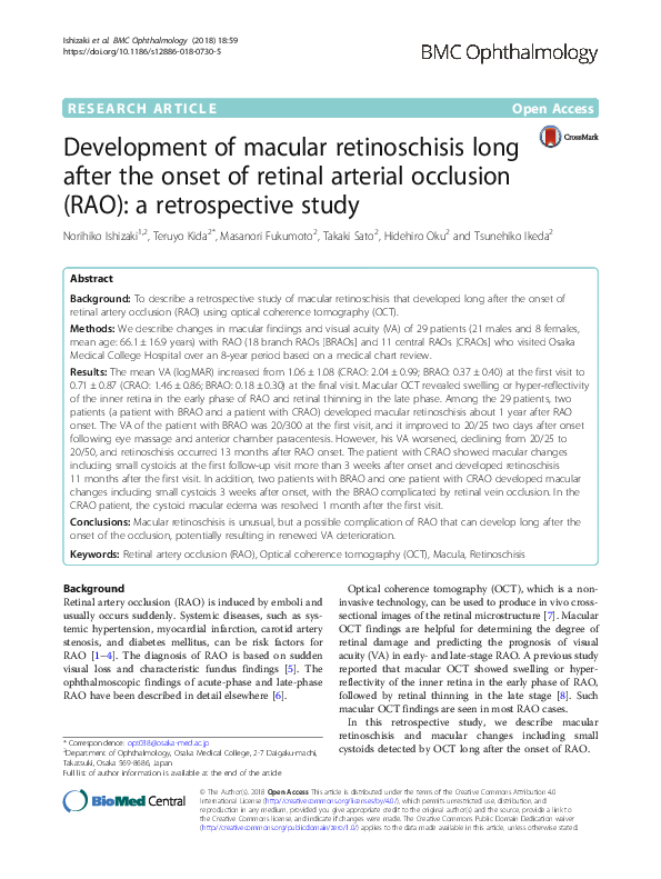 (PDF) Development of macular retinoschisis long after the onset of ...