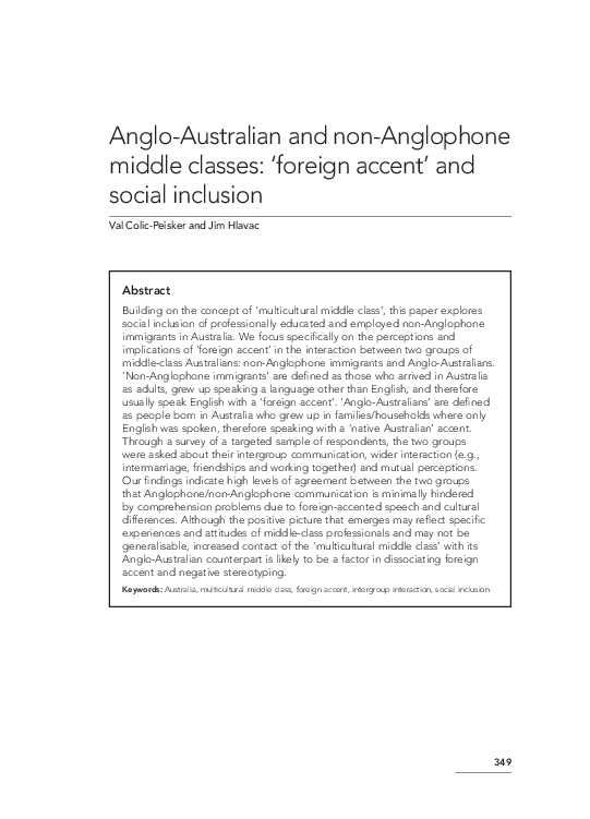 (PDF) Anglo-Australian and non-Anglophone middle classes: ‘foreign ...
