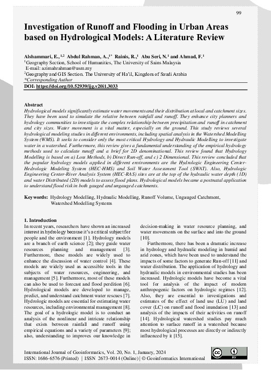 (PDF) Investigation of Runoff and Flooding in Urban Areas based on ...