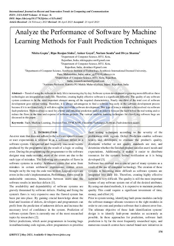 (PDF) Analyze the Performance of Software by Machine Learning Methods ...