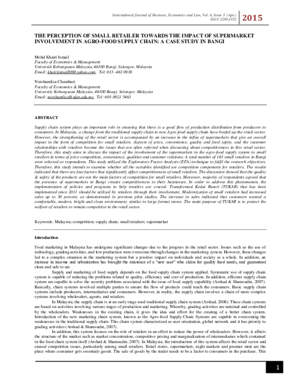 (PDF) The Perception of Small Retailer Towards the Impact of ...