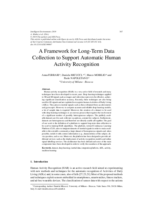 (PDF) A Framework for Long-Term Data Collection to Support Automatic ...