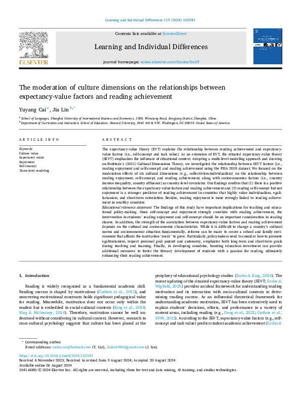(PDF) The moderation of culture dimensions on the relationships between ...