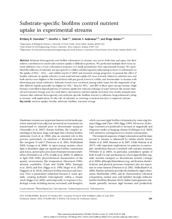 (PDF) Substrate-specific biofilms control nutrient uptake in ...