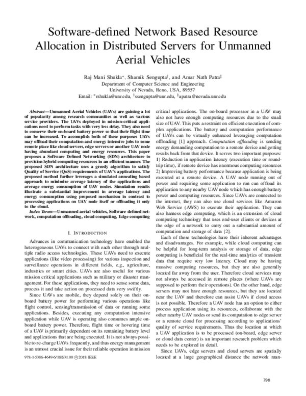 (PDF) Software-defined network based resource allocation in distributed ...