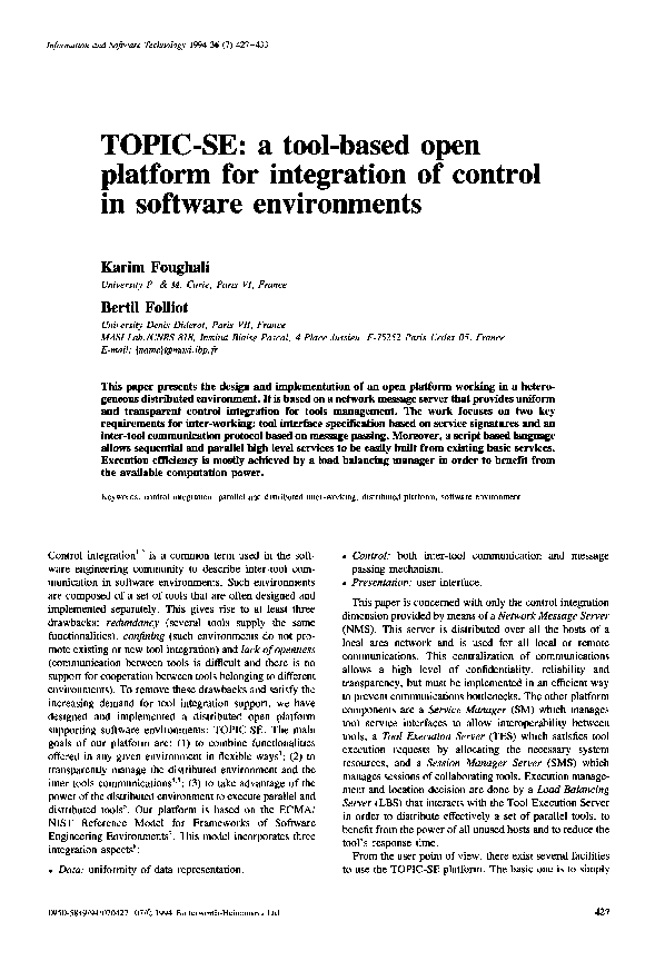 (PDF) TOPIC-SE: a tool-based open platform for integration of control ...