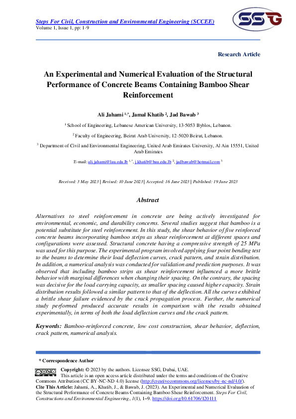 (PDF) An Experimental and Numerical Evaluation of the Structural ...