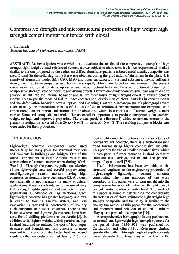 (PDF) Compressive strength and microstructural properties of ...