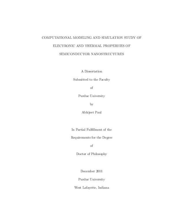 (PDF) Computational modeling and simulation study of electronic and ...