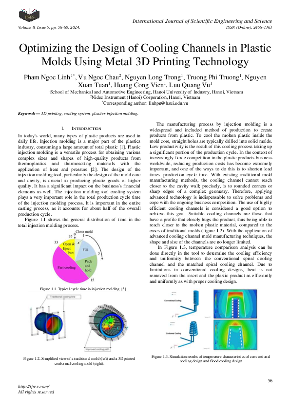 (PDF) Optimizing the Design of Cooling Channels in Plastic Molds Using ...
