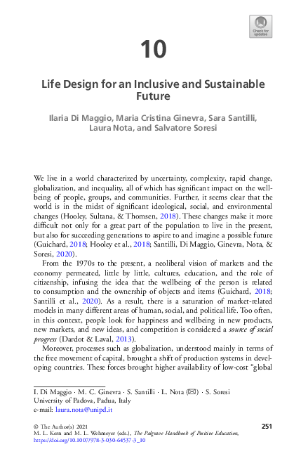 (PDF) Life Design for an Inclusive and Sustainable Future