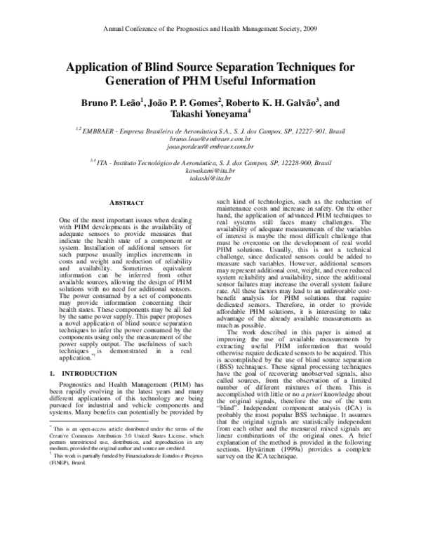(PDF) Application of Blind Source Separation Techniques for Generation ...