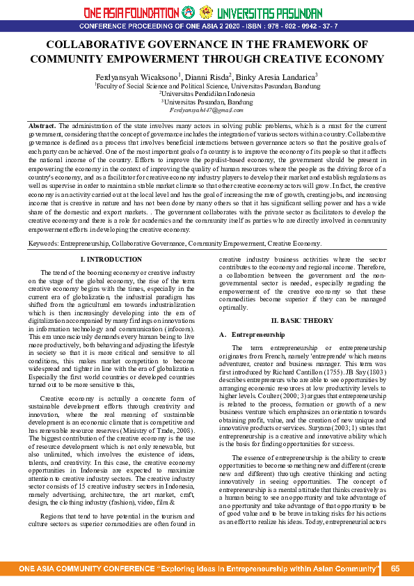 (PDF) Collaborative Governance in the Framework of Community ...