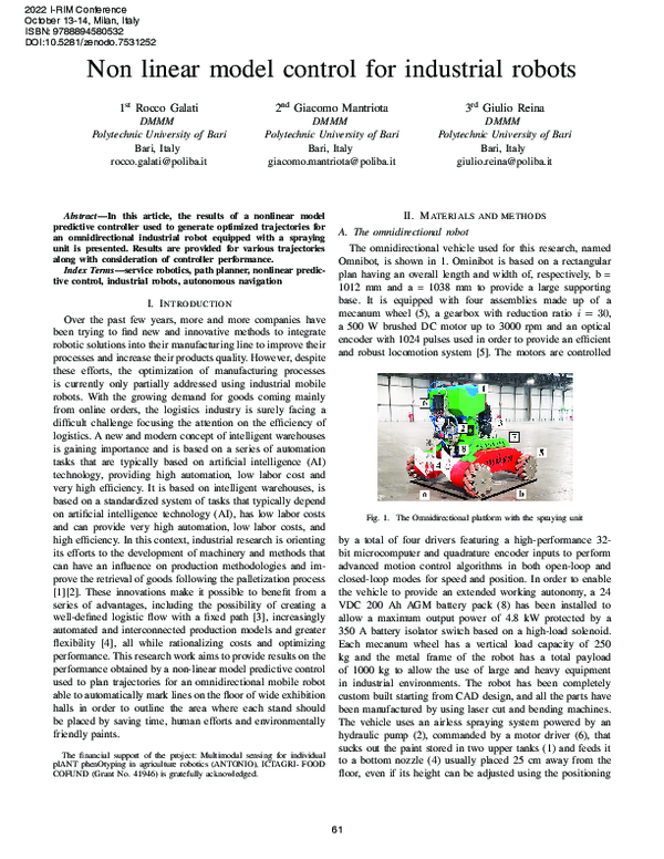 (PDF) Non linear model control for industrial robots