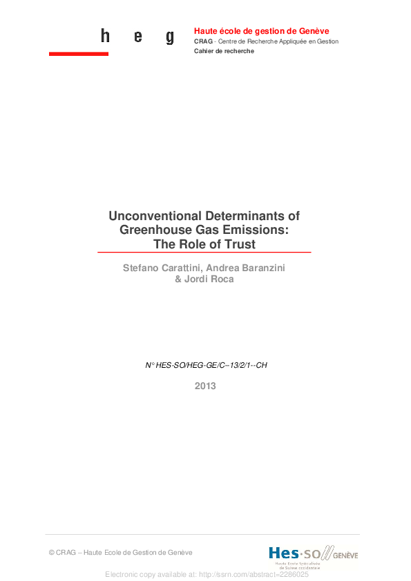 (PDF) Unconventional Determinants of Greenhouse Gas Emissions: The Role ...