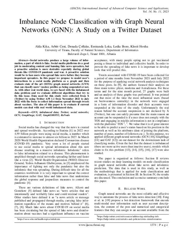 (PDF) Imbalance Node Classification with Graph Neural Networks (GNN): A ...