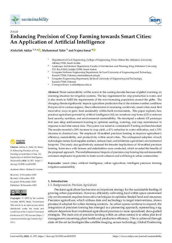(PDF) Enhancing Precision of Crop Farming towards Smart Cities: An ...