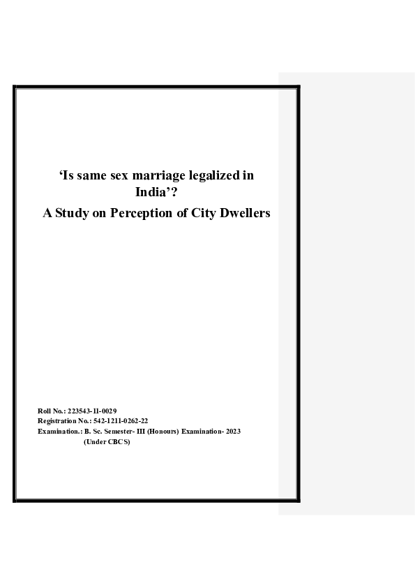 (PDF) CC7 Research Report (Same-Sex Marriages) PDF