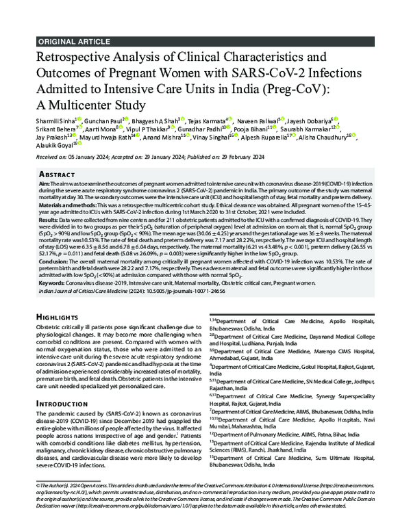 (PDF) Retrospective Analysis of Clinical Characteristics and Outcomes ...