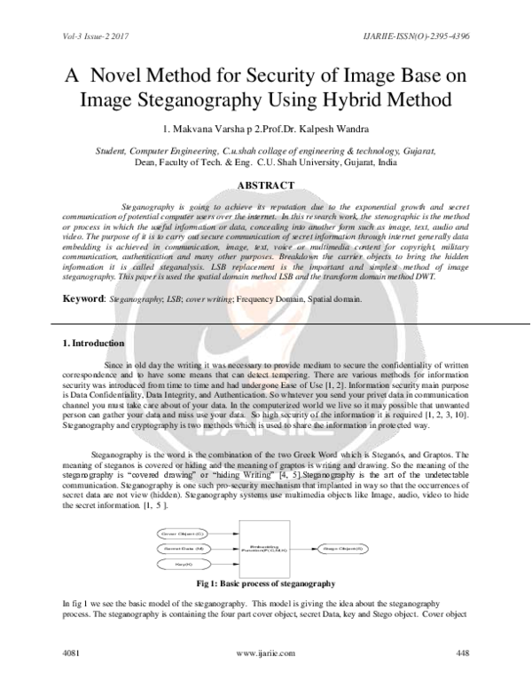 (PDF) A Novel Method for Security of Image Base on Image Steganography ...