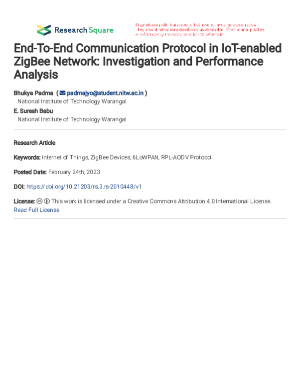 (PDF) End-to-end communication protocol in IoT-enabled ZigBee network ...