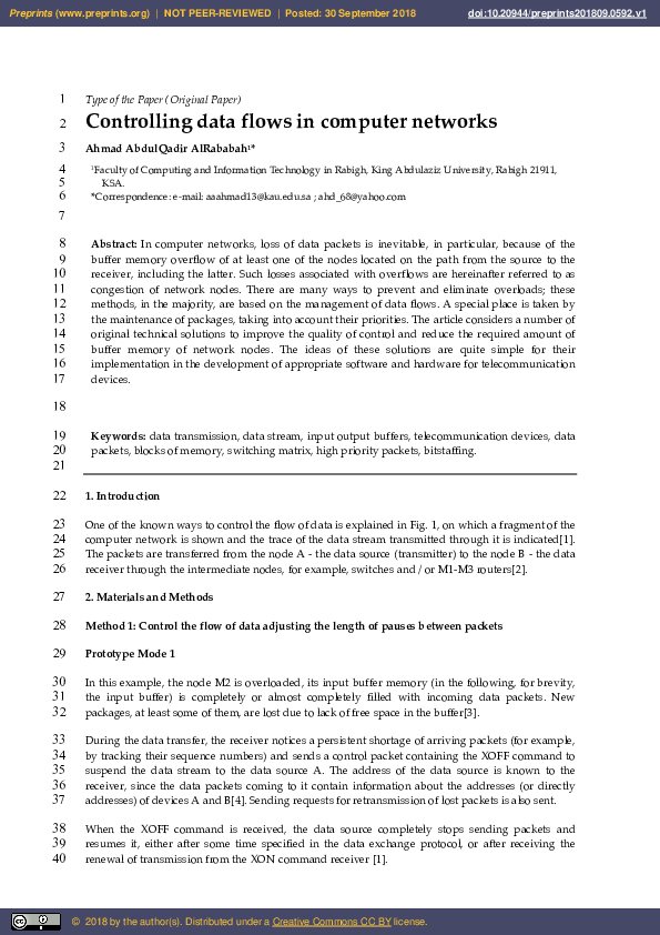 (PDF) Controlling Data Flows in Computer Networks