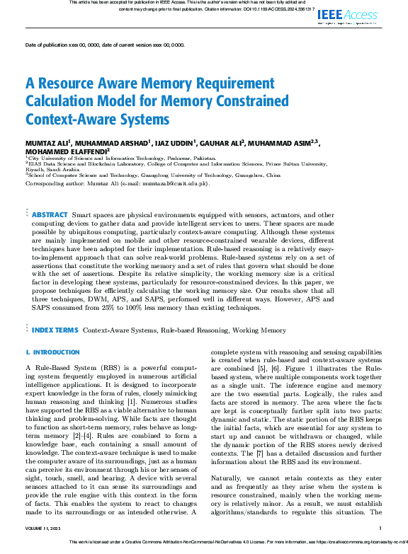 (PDF) A Resource Aware Memory Requirement Calculation Model for Memory ...